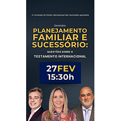 Participação no seminário sobre “Planejamento Familiar e Sucessório”