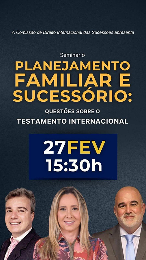 Conferência sobre Planejamento Familiar e Sucessório