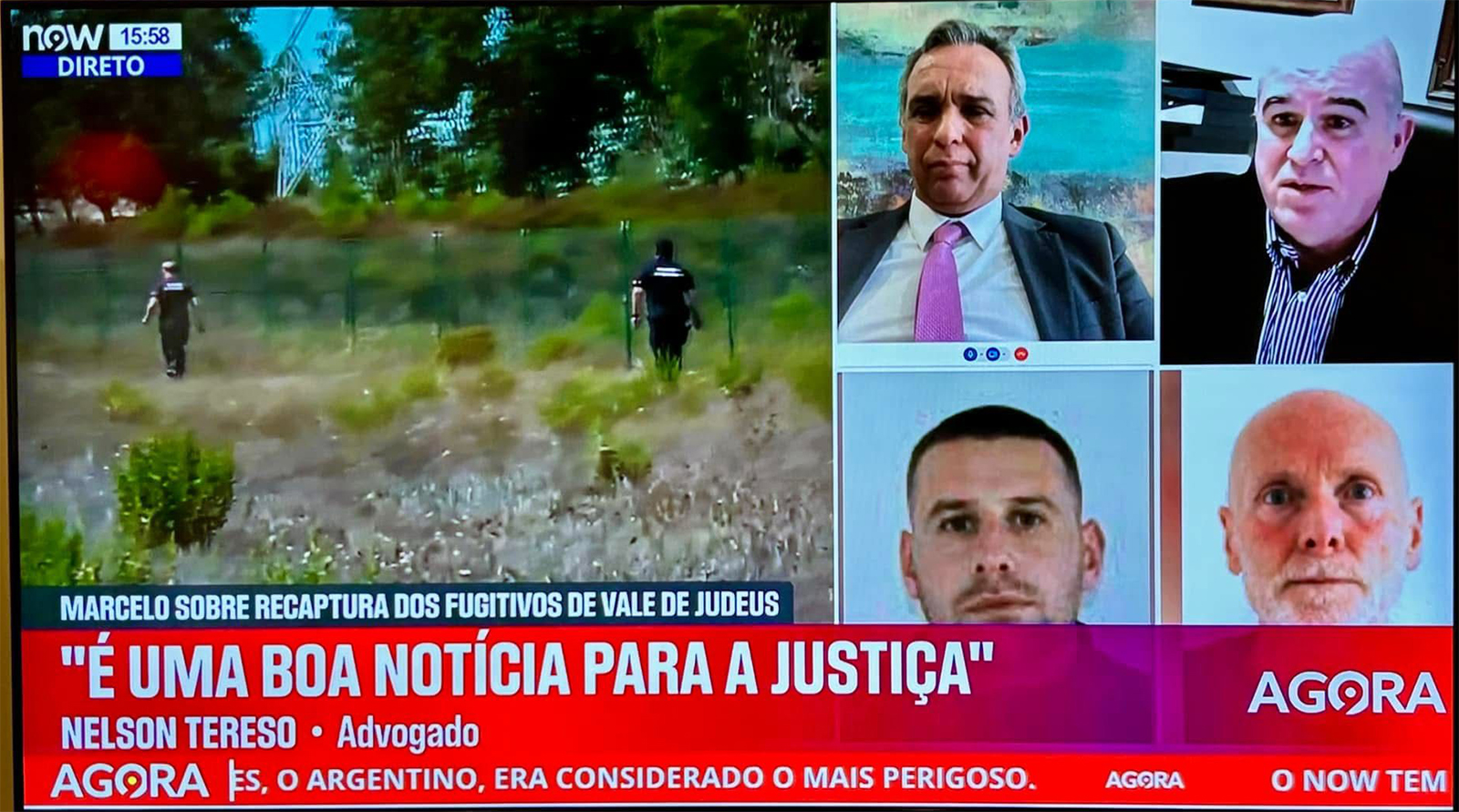 Entrevista Canal Now a propósito da recaptura de dois evadidos